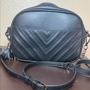 Black Quilted Crossbody Bag